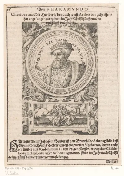 Portret van Charibert I, koning der Franken