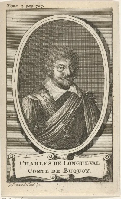 Portret van Charles Bonaventure de Longueval