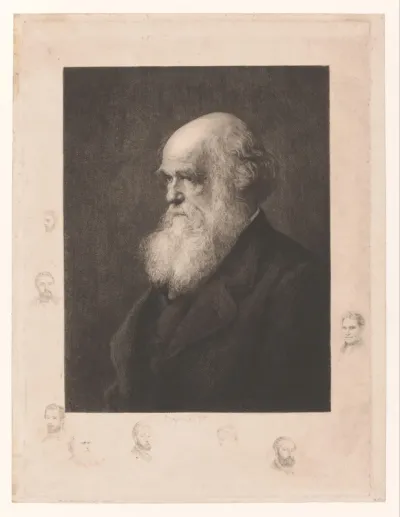 Portret van Charles Darwin
