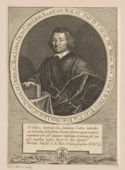Portret van Charles de Mean op 49-jarige leeftijd