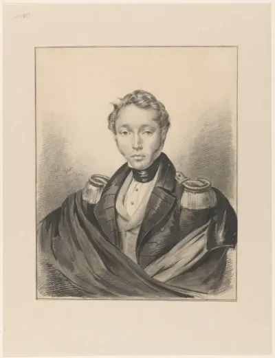 Portret van Charles Fortuné van der Brugghen, in uniform