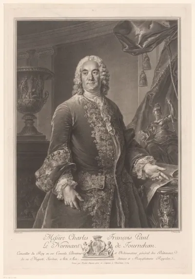 Portret van Charles François Paul Le Normant de Tournehem