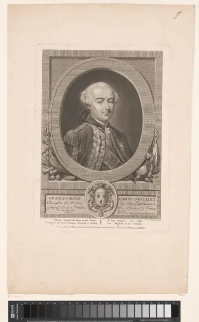 Portret van Charles Henri Hector d'Estaing