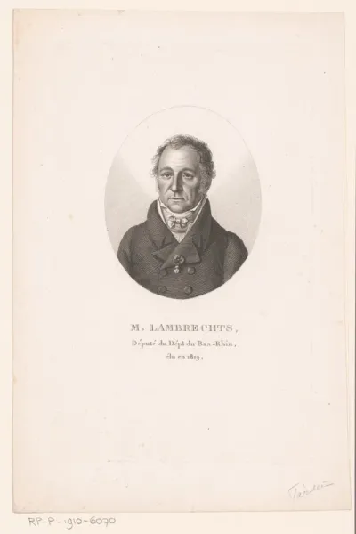 Portret van Charles Joseph Mathieu Lambrechts