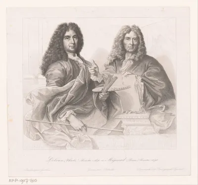 Portret van Charles Lebrun en Pierre Mignard