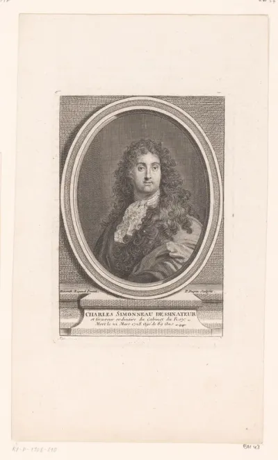 Portret van Charles Louis Simonneau