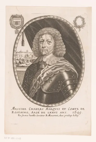 Portret van Charles, markies en hertog van Rostaing op 76-jarige leeftijd