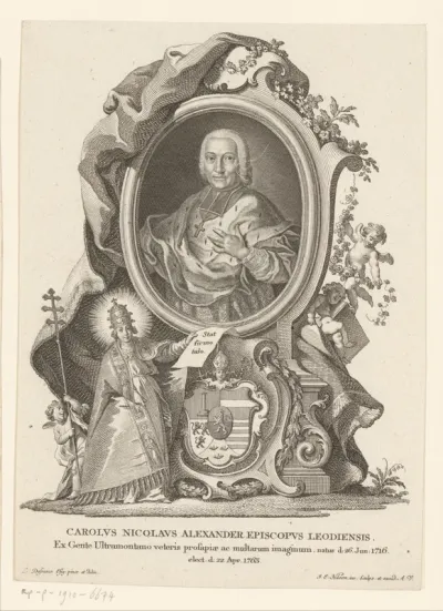 Portret van Charles Nicolas Alexandre graaf d'Oultremont, bisschop van Luik