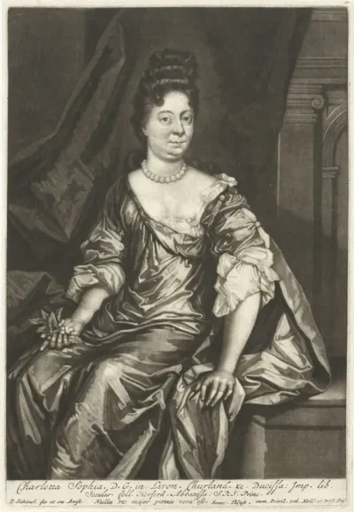 Portret van Charlotta Sophia, prinses van Kurland