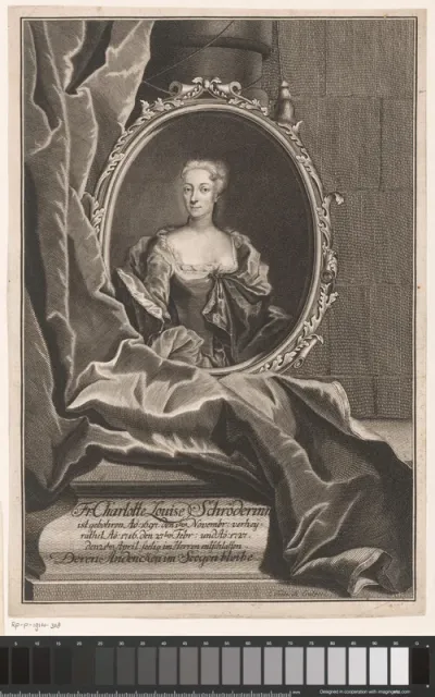 Portret van Charlotte Louise Schröder