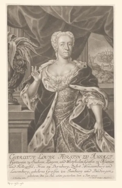 Portret van Charlotte Louise von Anhalt