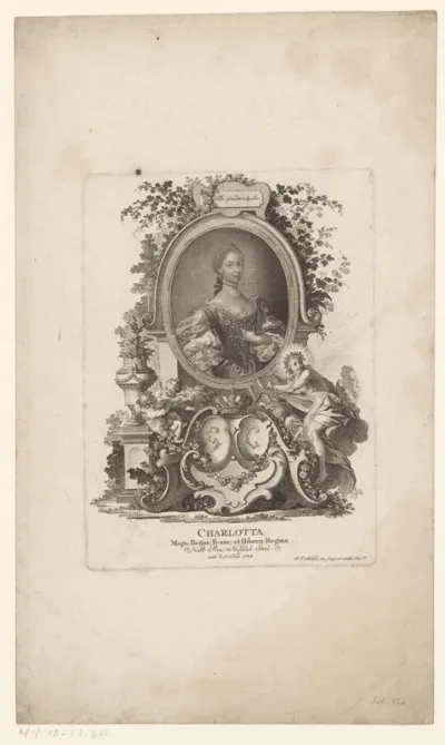 Portret van Charlotte van Mecklenburg, koningin van Groot-Brittannië en Ierland