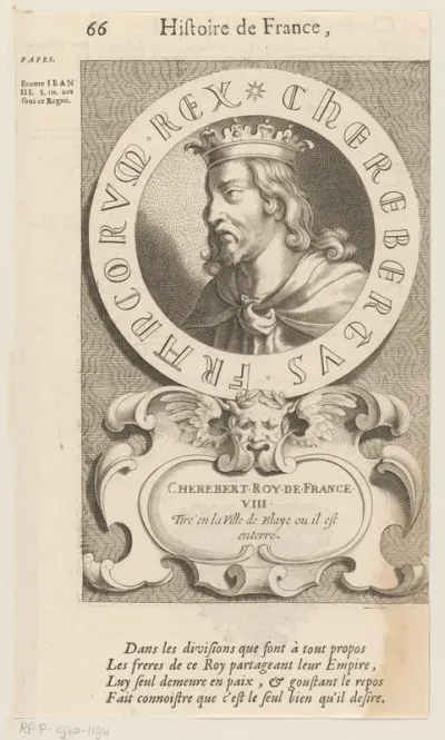 Portret van Cherebert, koning van Frankrijk