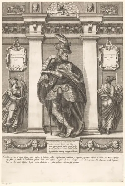 Portret van Childebert I, koning van Austrasië