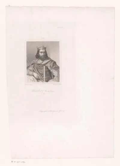 Portret van Childebert I, koning van Austrasië