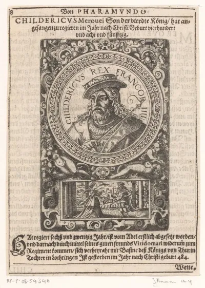 Portret van Childerik I, koning der Franken