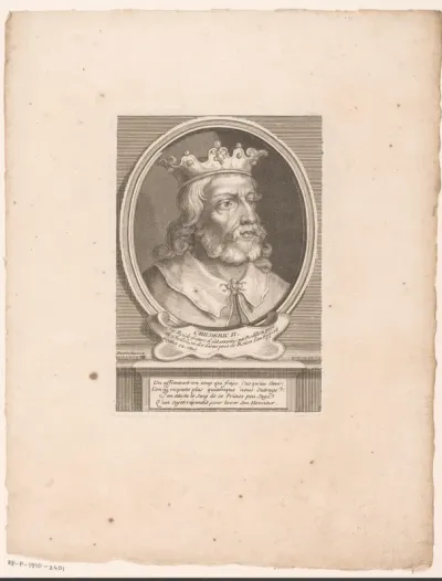Portret van Childerik II, koning van Austrasië