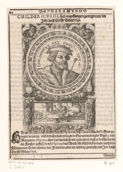 Portret van Childerik III, koning der Franken