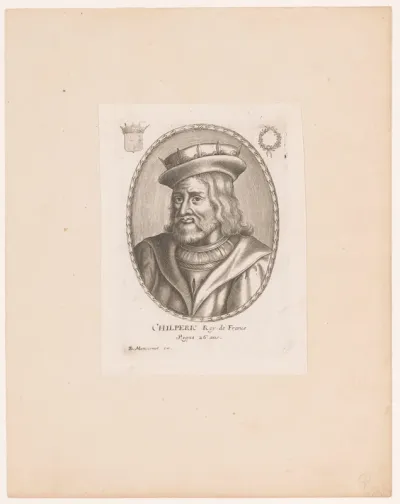 Portret van Chilperik I der Franken