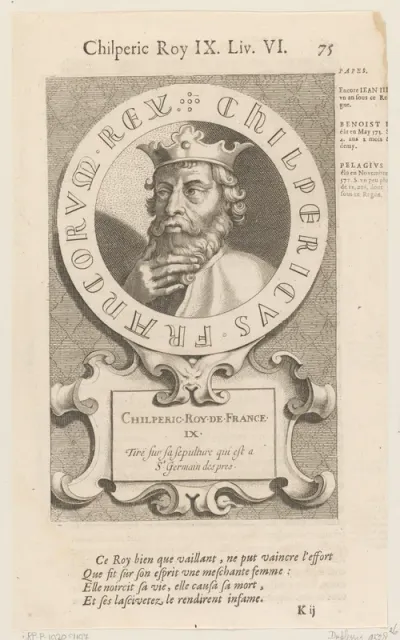 Portret van Chilperik I, koning der Franken