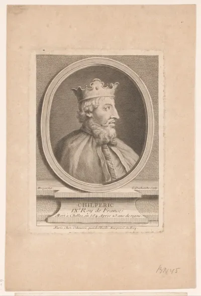 Portret van Chilperik I van Frankrijk