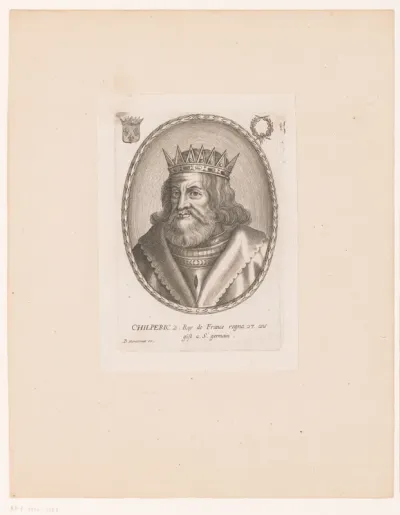Portret van Chilperik II der Franken