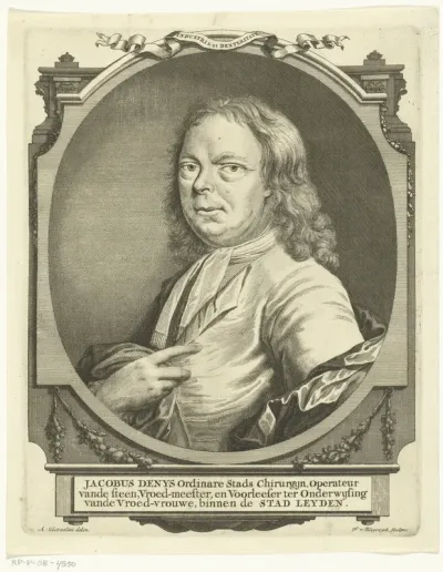 Portret van chirurgijn Jacob Denijs