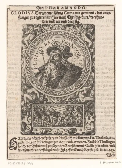 Portret van Chlodio, koning der Franken