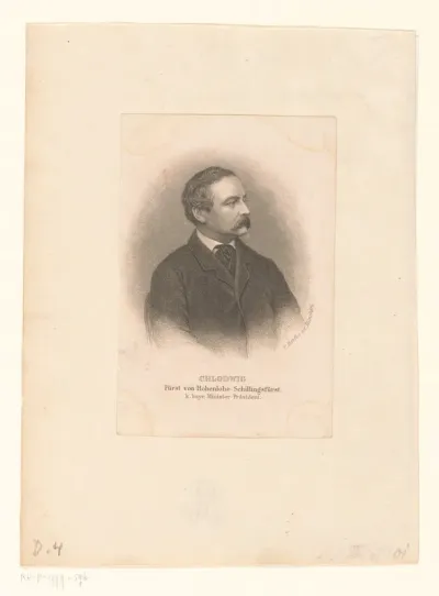 Portret van Chlodwig zu Hohenlohe-Schillingsfürst
