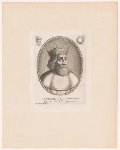 Portret van Chlotarius II, koning van Frankrijk