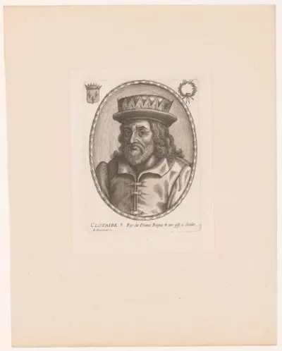 Portret van Chlotarius III, koning van Frankrijk
