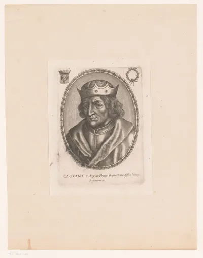 Portret van Chlotarius IV, koning van Frankrijk