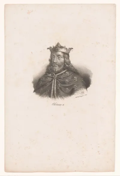 Portret van Chlotharius II, koning der Franken
