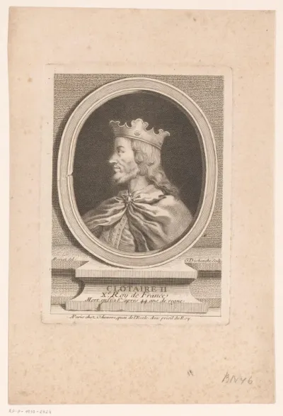 Portret van Chlotharius II van Frankrijk