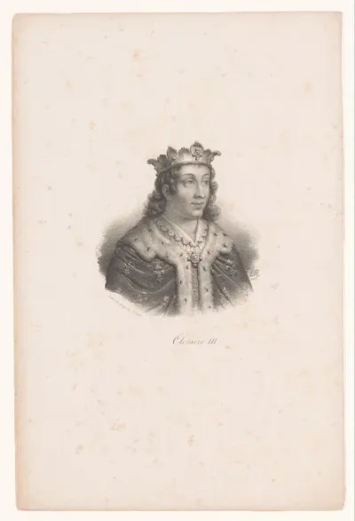 Portret van Chlotharius III, koning van Neustrië en Bourgondië