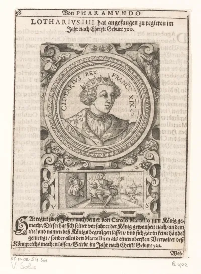 Portret van Chlotharius IV, koning van Austrasië