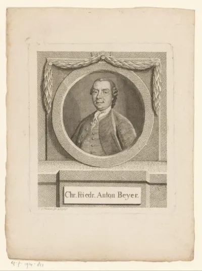 Portret van Chr. Friedr. Anton Beyer