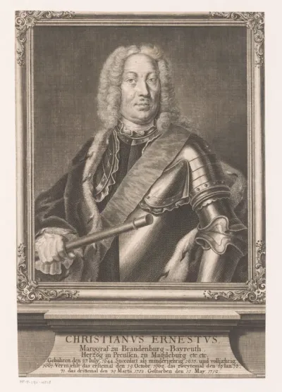 Portret van Christiaan Ernst van Brandenburg-Bayreuth