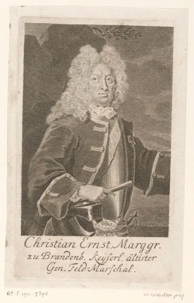 Portret van Christiaan Ernst van Brandenburg-Bayreuth