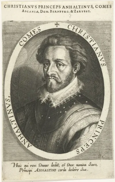 Portret van Christiaan I van Anhalt