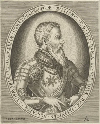 Portret van Christiaan III, koning van Denemarken en Noorwegen