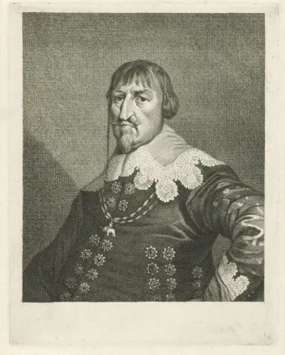Portret van Christiaan IV koning van Denemarken