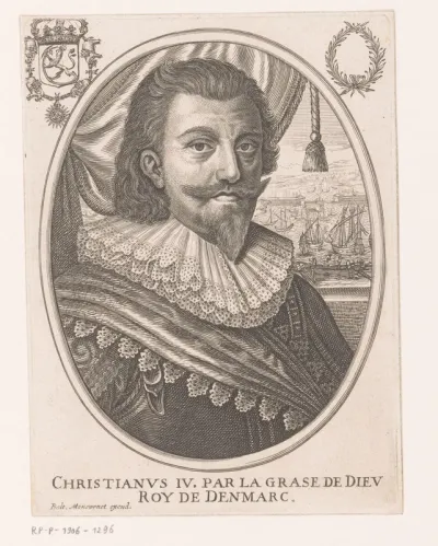 Portret van Christiaan IV van Denemarken
