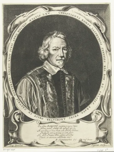 Portret van Christiaan Rumpf op 65-jarige leeftijd