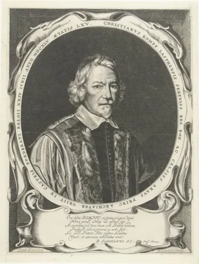 Portret van Christiaan Rumpf op 65-jarige leeftijd