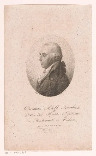 Portret van Christian Adolph Overbeck