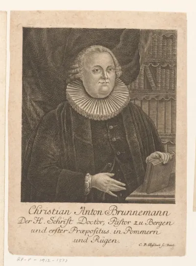 Portret van Christian Anton Brunnemann