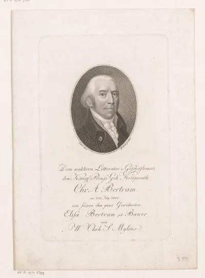 Portret van Christian August Bertram