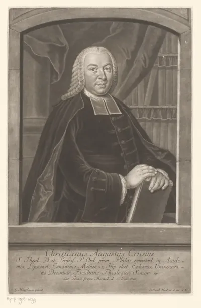 Portret van Christian August Crusius