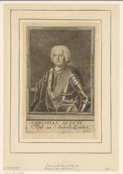 Portret van Christian August, Fürst von Anhalt-Zerbst